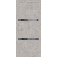 Дверь межкомнатная NEXT-Z (55AL)/ Grey Art + замок WC (ALUM кромка с 4-х сторон)